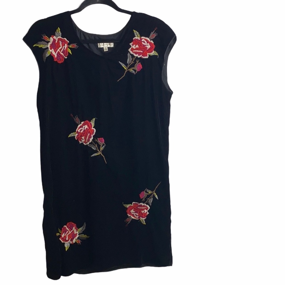 Neiman Marcus Johnny Was Floral Velvet Mini dress